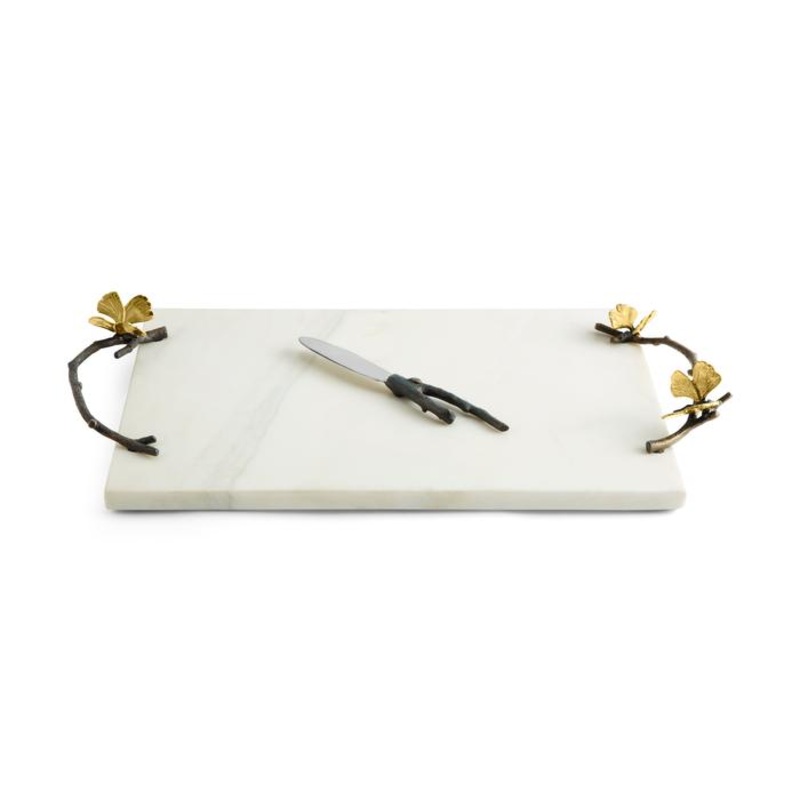 Michael Aram Butterfly Ginkgo Cheese Board w/ Knife