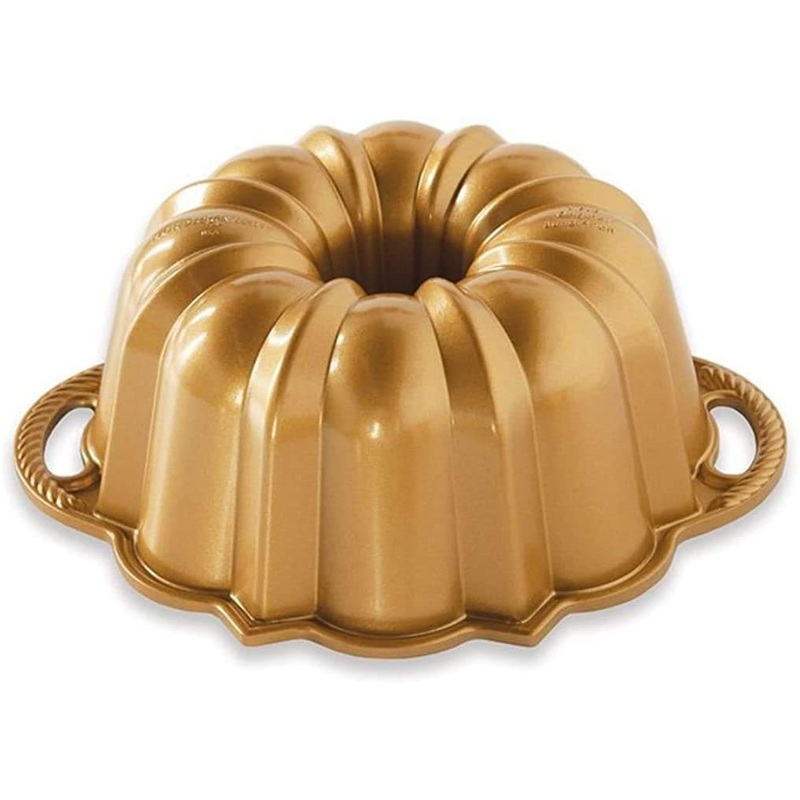 Nordic Ware 6-Cup Anniversary Bundt Pan, Gold