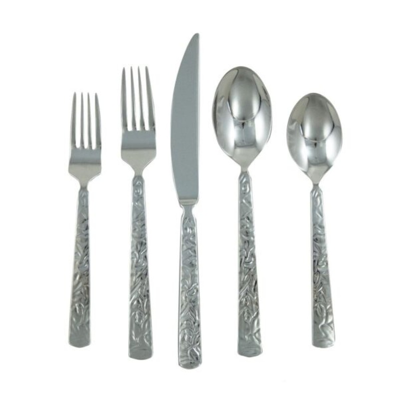 Ginkgo International Mercury Service for 4 20pc Flatware Set