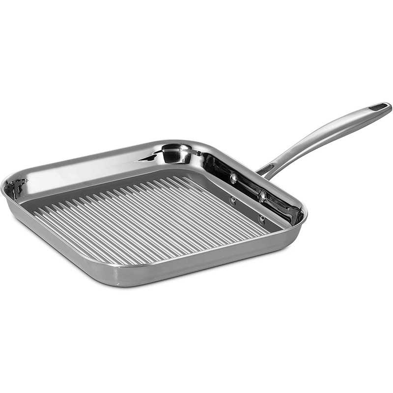 Tramontina Grill Pan Stainless Steel Tri-Ply Clad 11-Inch