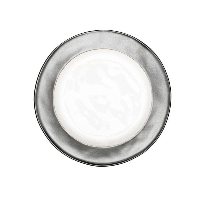 Juliska  Emerson White/Pewter Dessert/Salad Plate