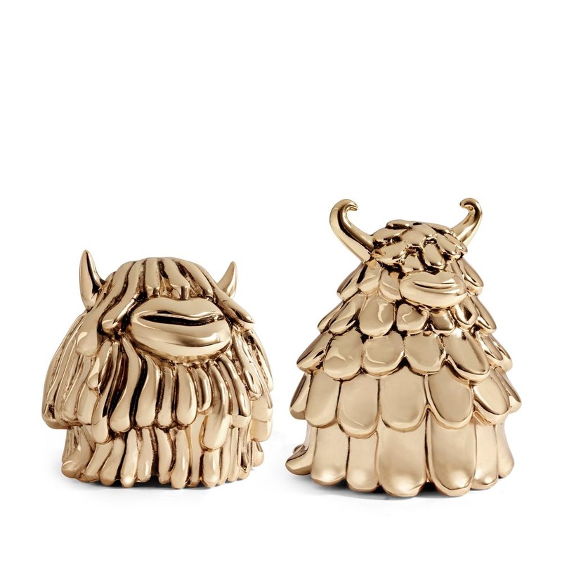 L'OBJET Haas Gold Niki+Simon Salt & Pepper Shakers