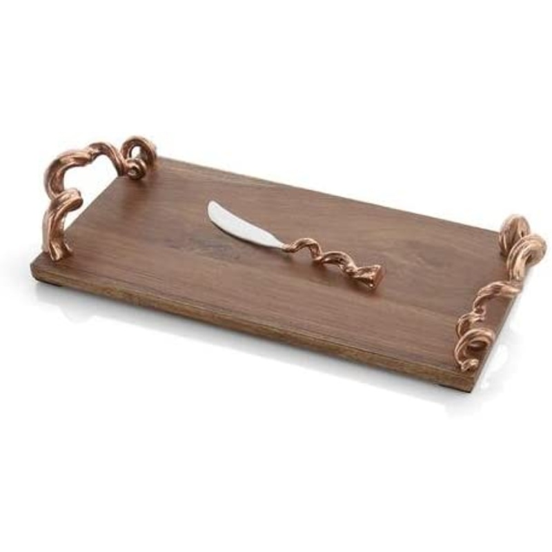 Michael Aram Gourd & Vine Cheese Board w/ Knife