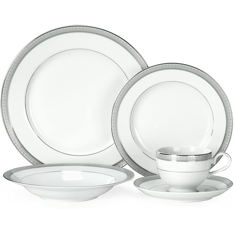 Mikasa Platinum Crown 40-Piece Dinnerware Set, Service for 8