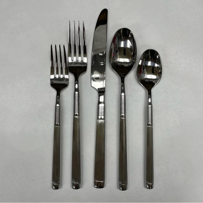 Prestige Sculpted Metal Flatware 20 Piece Service for 4