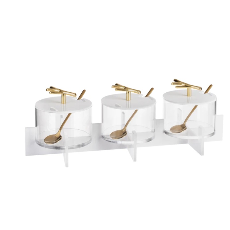 Waterdale MetaLucite Twig Dip Bowl Set