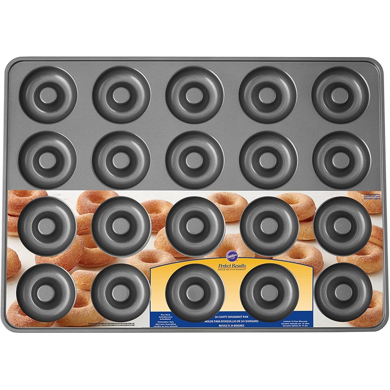 Wilton Perfect Results Non-Stick Donut Pan , 20-Cavity Donut Baking Pan