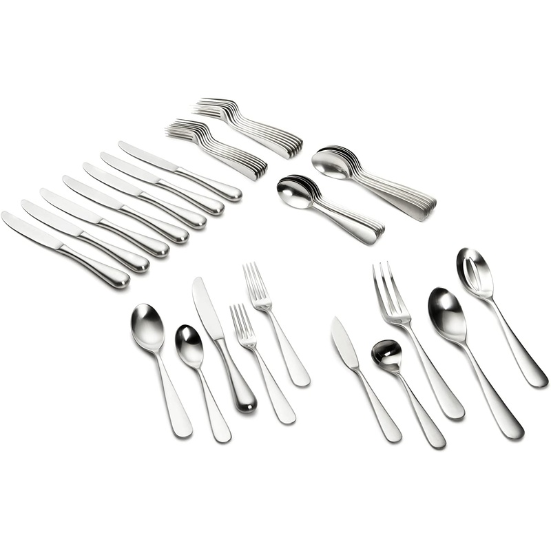 Yamazaki Median 45-Piece Stainless-Steel Flatware Set, Service for 8