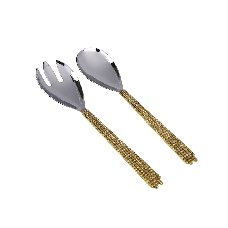 Classic Touch  Mosaic Design Salad Server Set