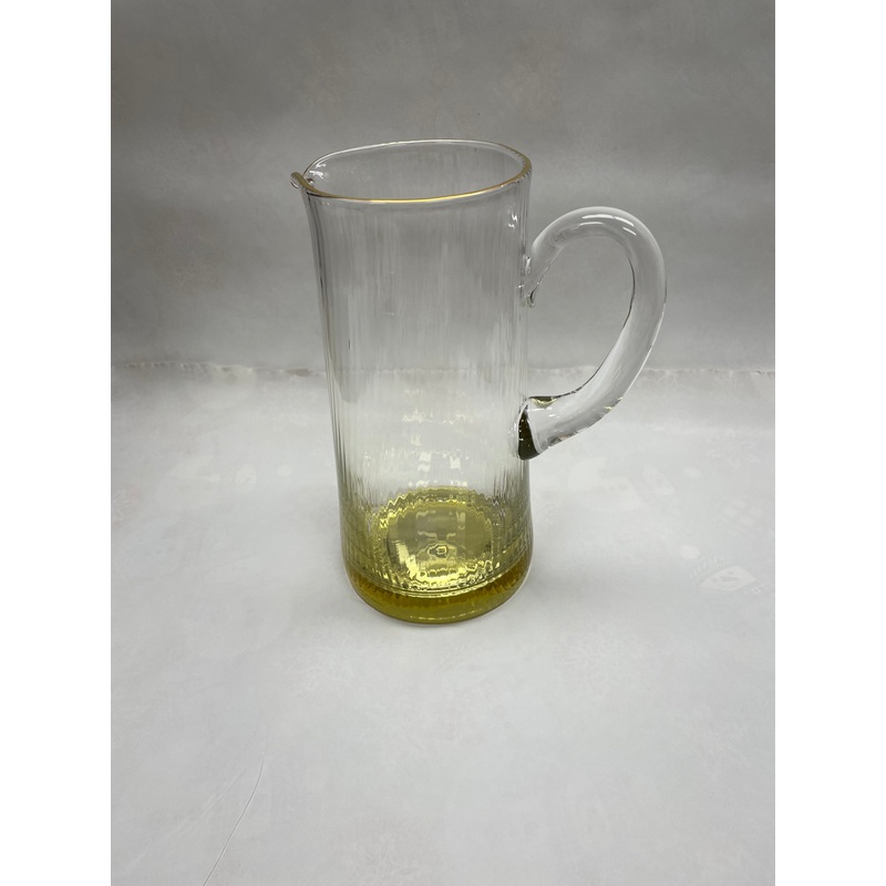 Classic Touch Pitcher with Gold Dipped Bottom and Gold Rim