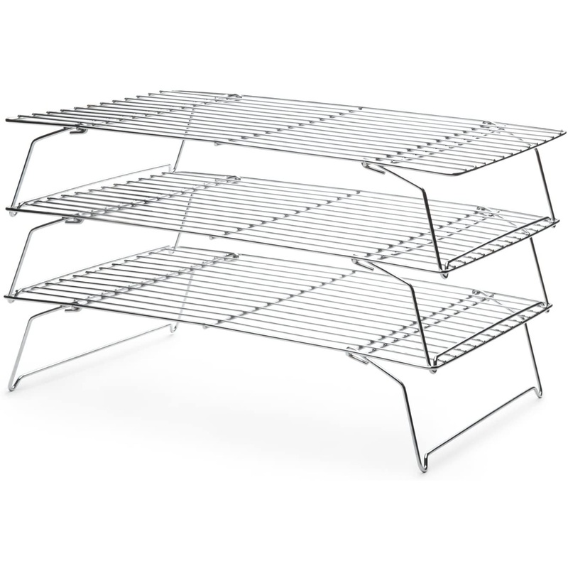 Foxrun Stackable Cooling Rack Set, Chrome, 3-Piece