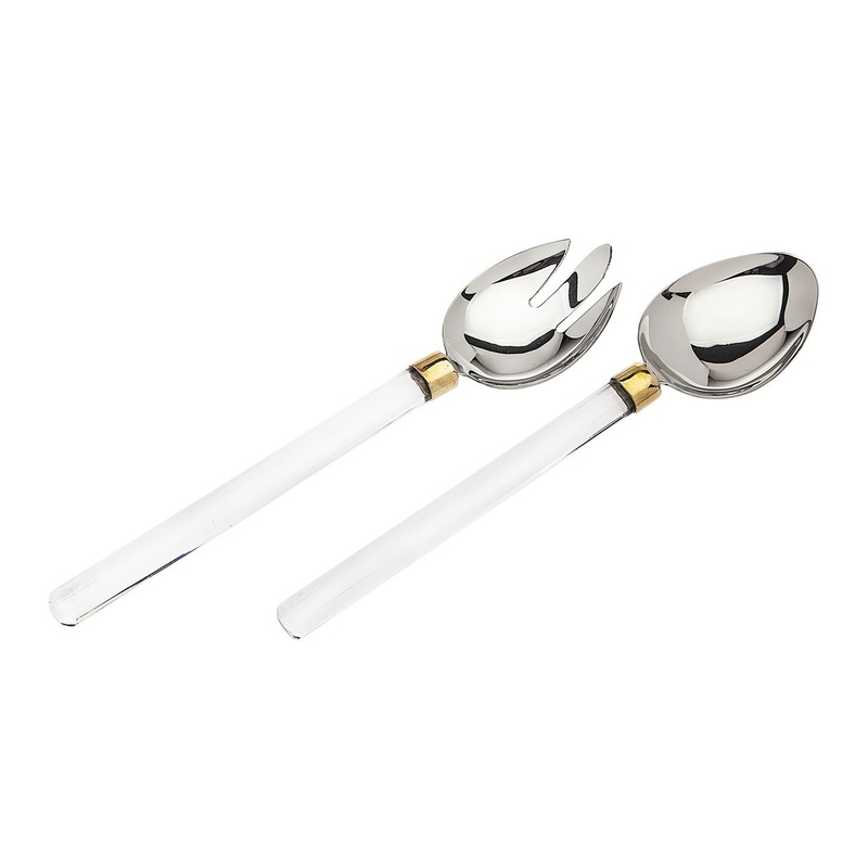 Godinger Acrylic Handle Salad Servers
