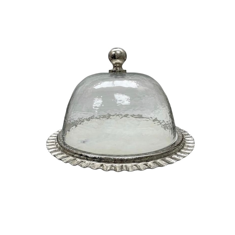 Godinger Ripple Marble Plate with Dome