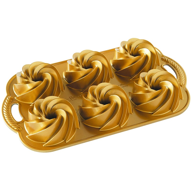 Nordic Ware Heritage Bundtlette Pan, Gold