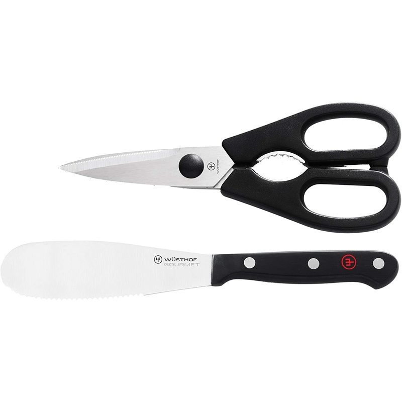 Wusthof  Gourmet Spreader and Shear, 2-Piece, Black
