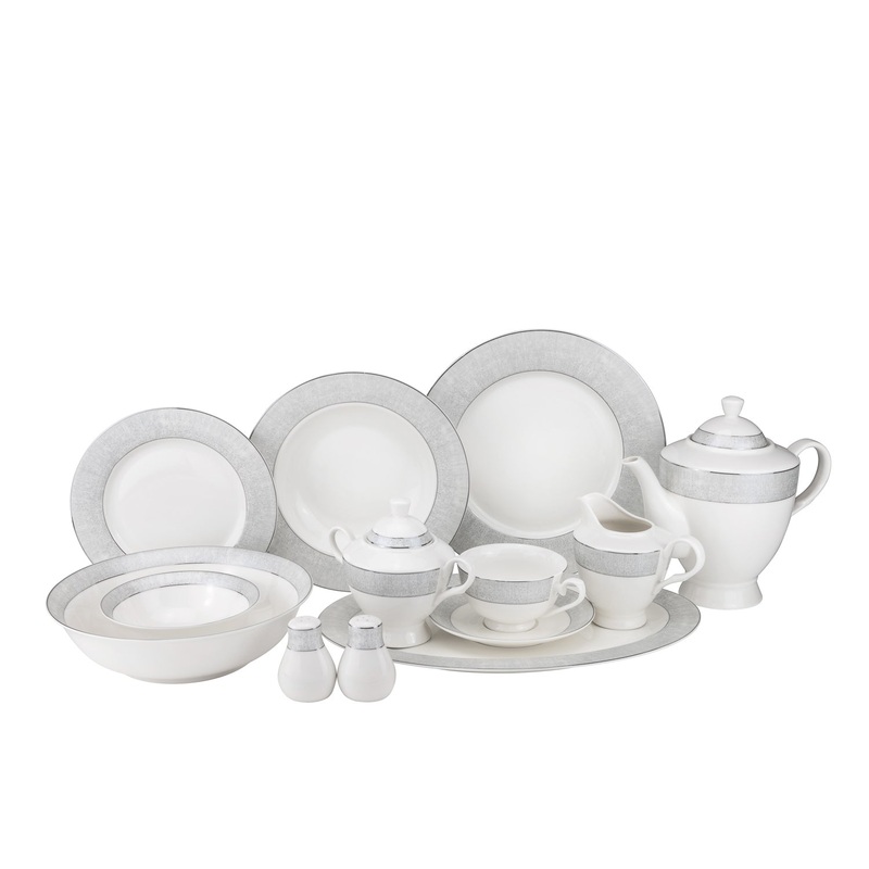 Joseph Sedgh Galaxy Platinum Dinnerware, Svc for 8
