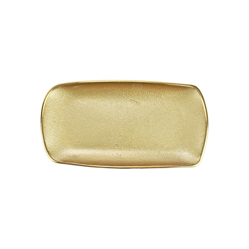 Vietri Metallic Glass Rectangular Tray