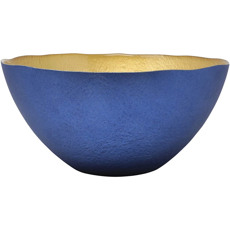 Vietri Two-Tone Glass Large Deep Bowl