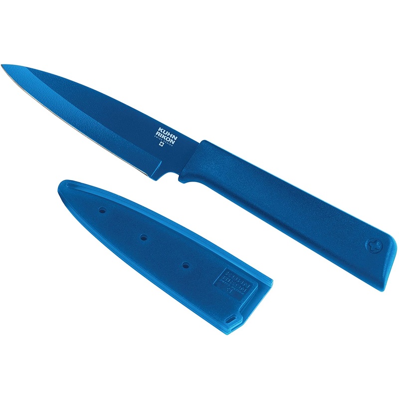 Kuhn Rikon Stainless Steel Colori Paring Knife, 4 inch