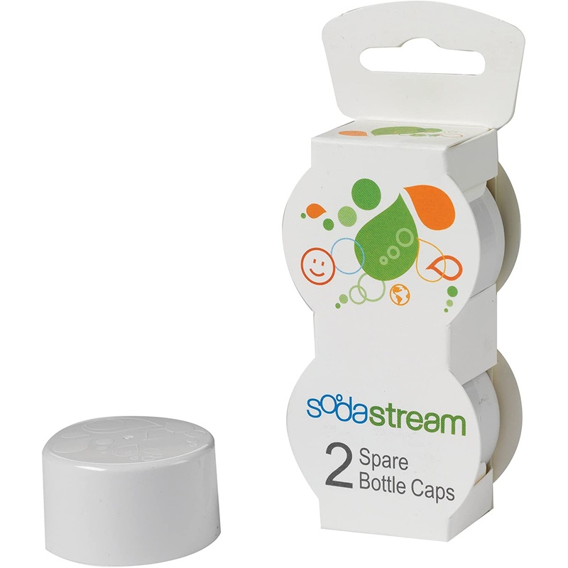 SodaStream Bottle Caps, White, 2-Pack