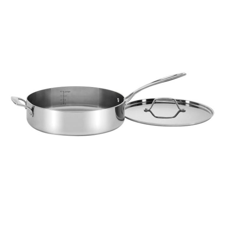 Cuisinart custom clad 5.5qt saute pan with helper handle & cover
