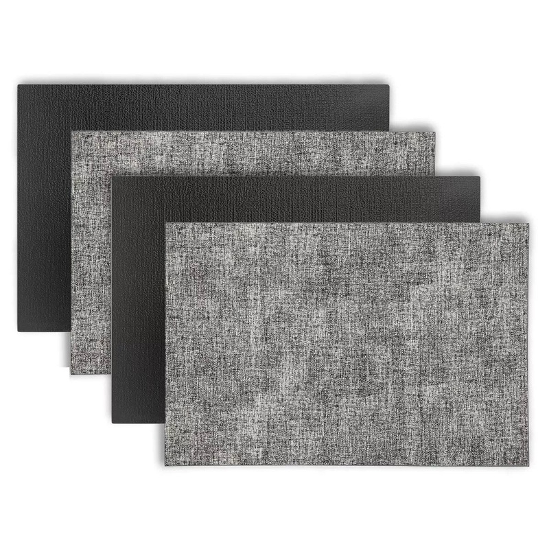Dainty Home Amalfi Reversible Faux Leather Placemats, Set/4