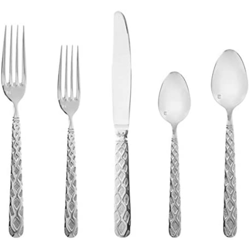 Fortessa Celta Stainless Steel Flatware, 5 Pc. Placesetting