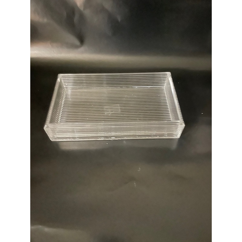 Lucite By Design Ribbed Lucite Dinner Napkin Holder/Small Tray