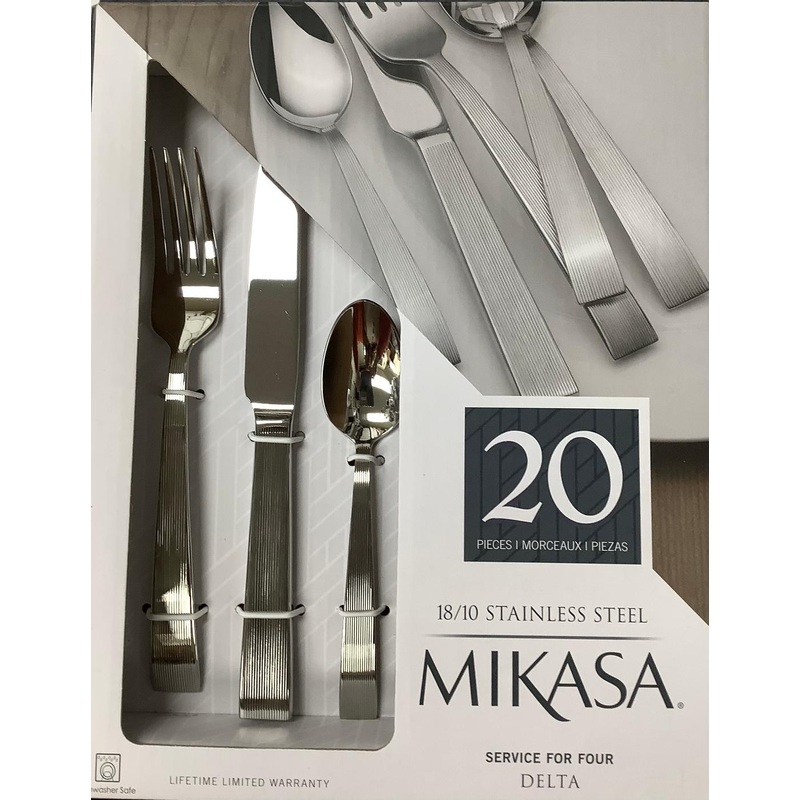 Prestige Mikasa Delta Flatware Set, Service for 4