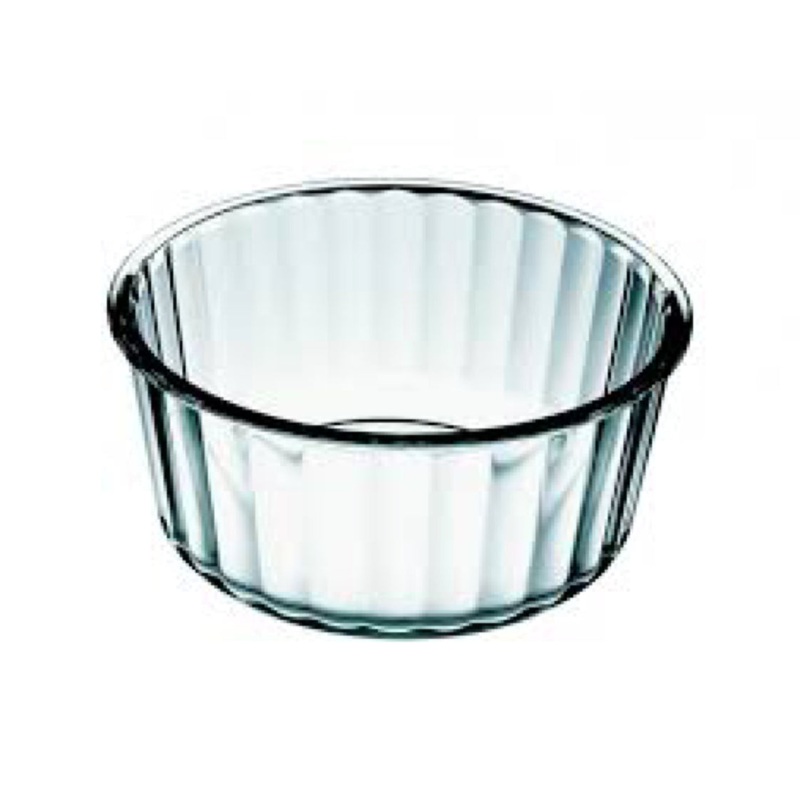 Simax Round Deep Glass Souffle Dish, 2 qt