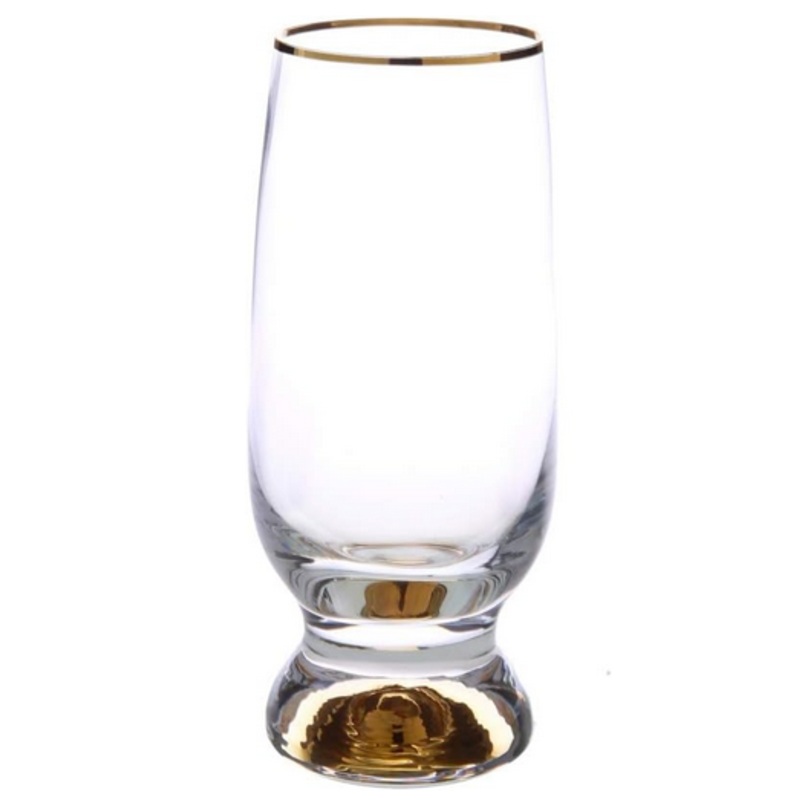 Classic Touch CGG826 Goblets with Gold Stem & Rim, Set of 6