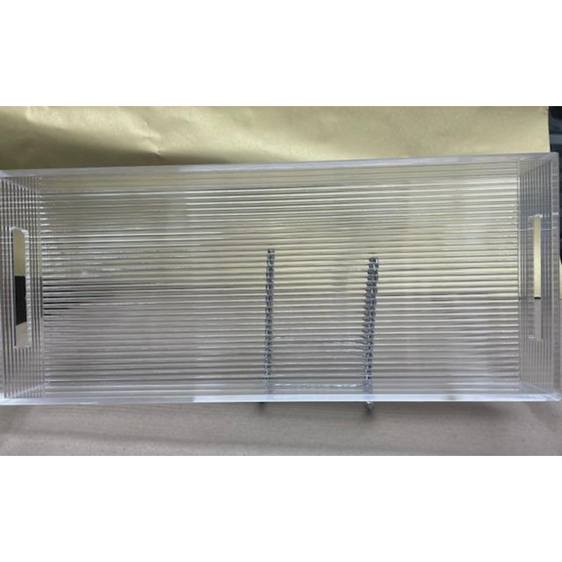 Lucite By Design Clear RibbedChallah/Anything Tray