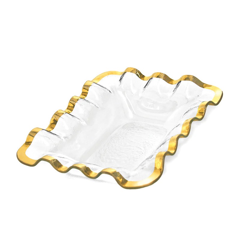 Annieglass Ruffle Bread Basket