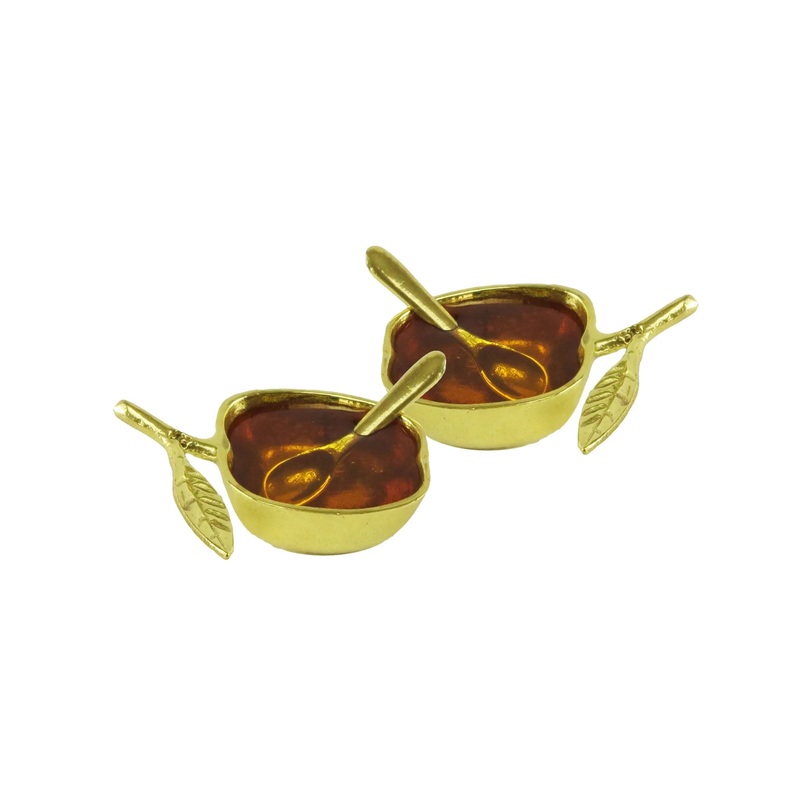 Classic Touch Salt/Honey Dish, Set/2