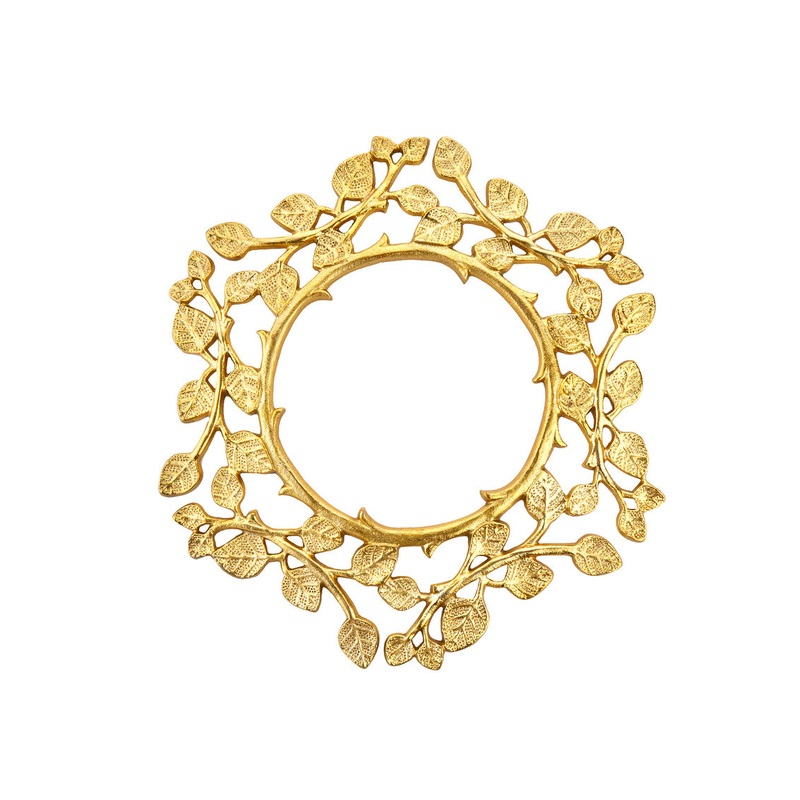 Godinger Leaf Charger, Gold, Set/2