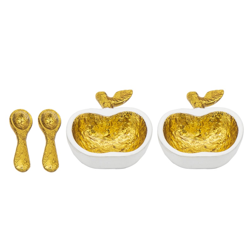 Godinger Mini Apple Honey Dish, Set/2