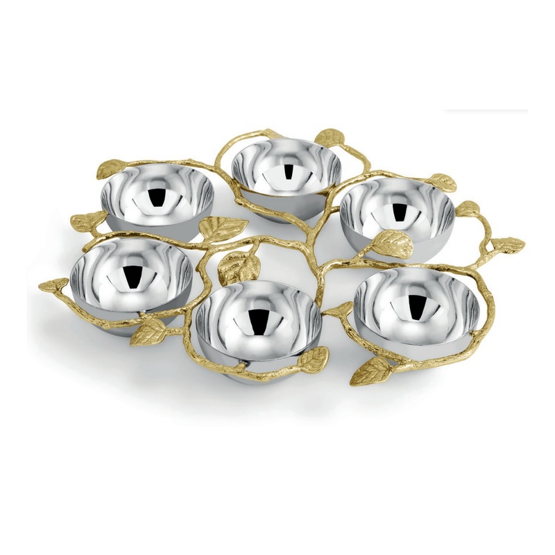 Michael Aram Botanical Leaf Gold Seder Plate