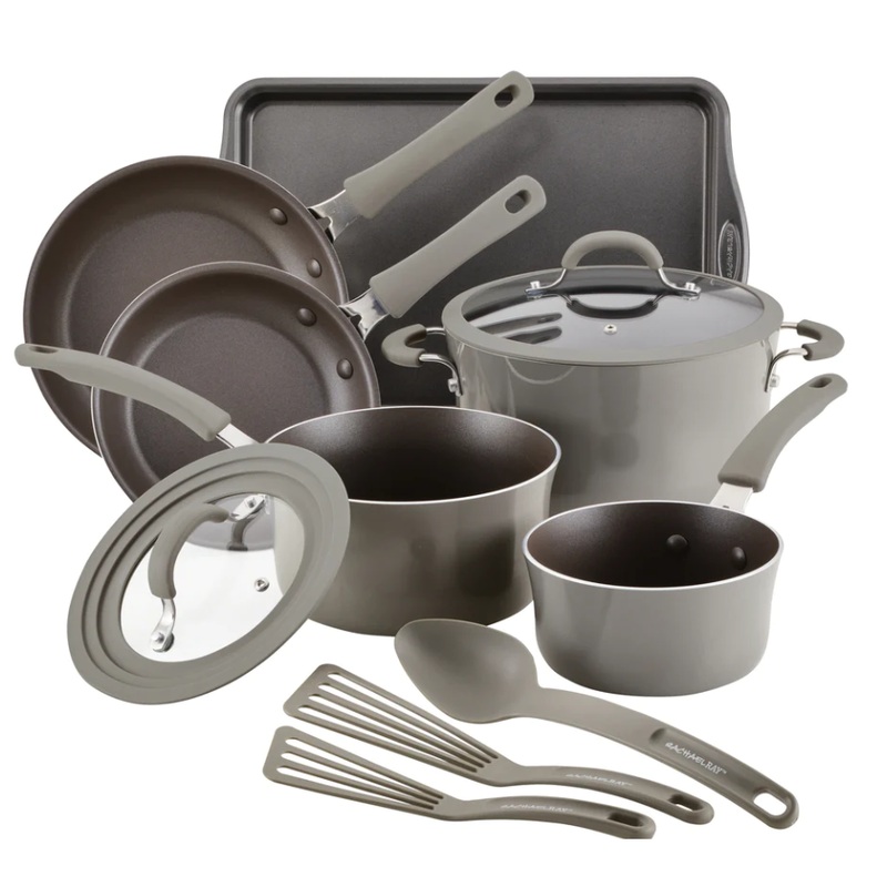 Rachael Ray Cook + Create Aluminum Non-Stick 11 Piece Cookware Set