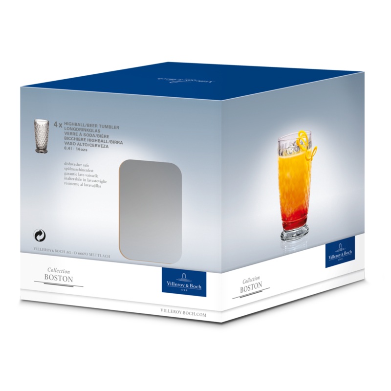 Villeroy & Boch Boston HIGHBALL GLASSES SET/4