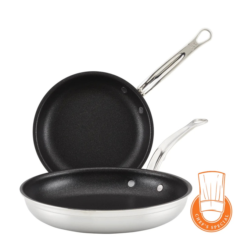 Hestan Probond Set of Two TITUM NS Skillets: 8.5" Open Skillet & 11" Open Skillet