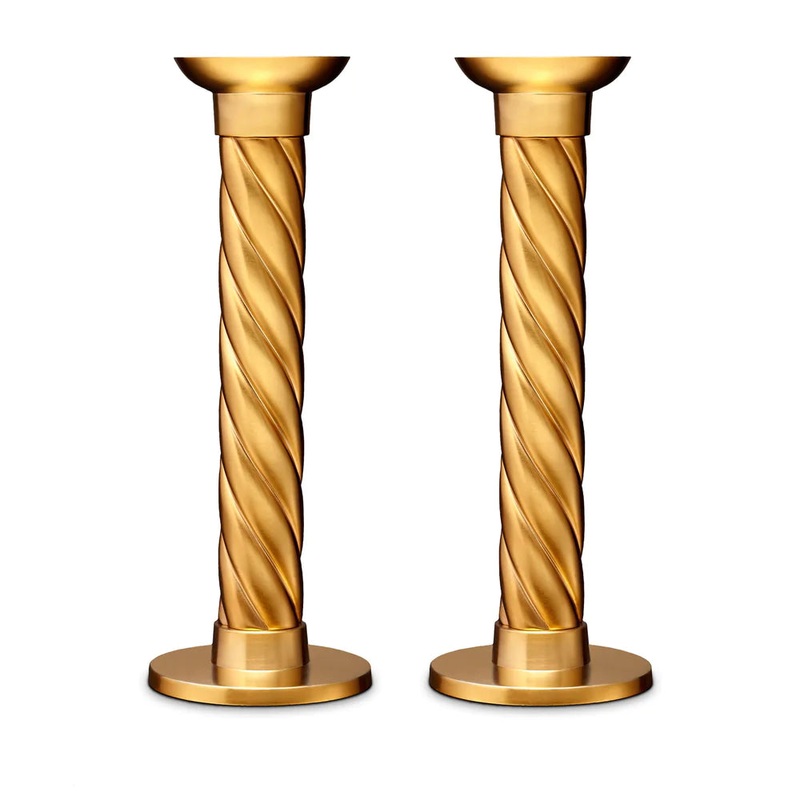 L'Objet Carrousel Gold Candlesticks, Set/2