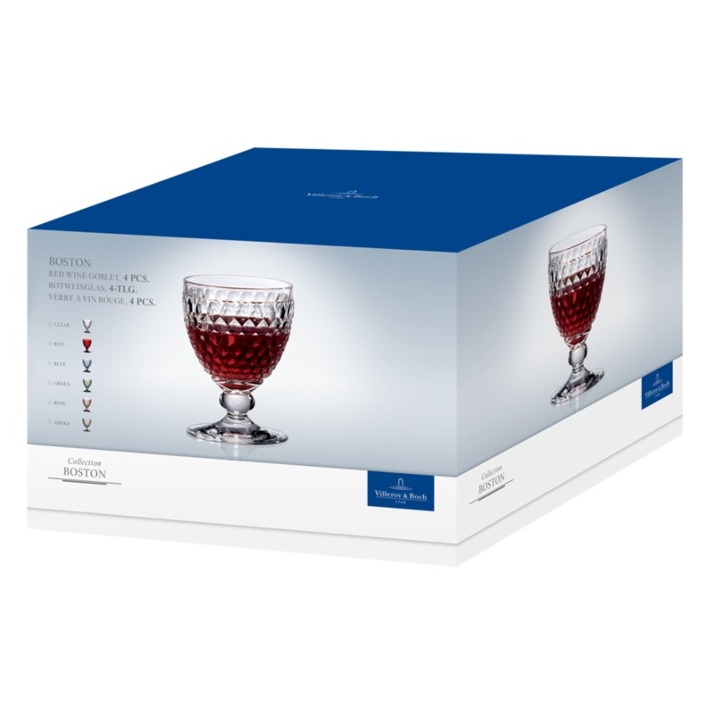 Villeroy & Boch Boston CLARET WINE GLASSES SET/4