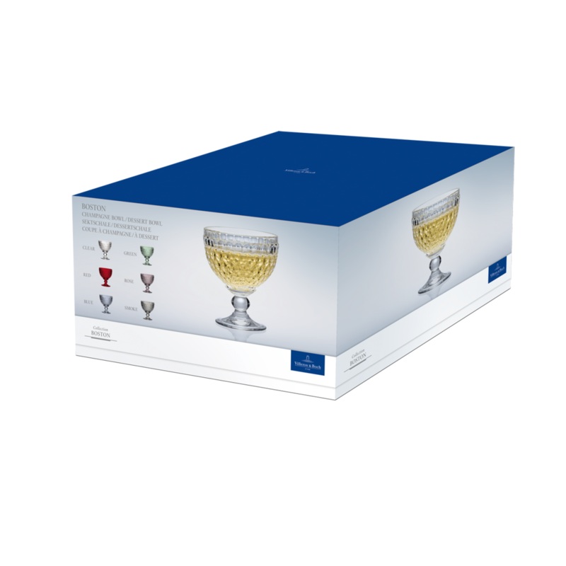 Villeroy & Boch Boston COUPE CHAMPAGNE-FOOTED DESSERT BOWL SET/4