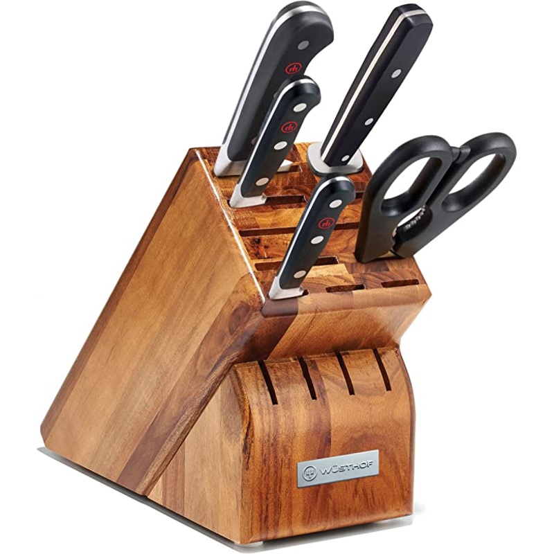 WUSTHOF Classic 6pc Starter Block Set, Acacia