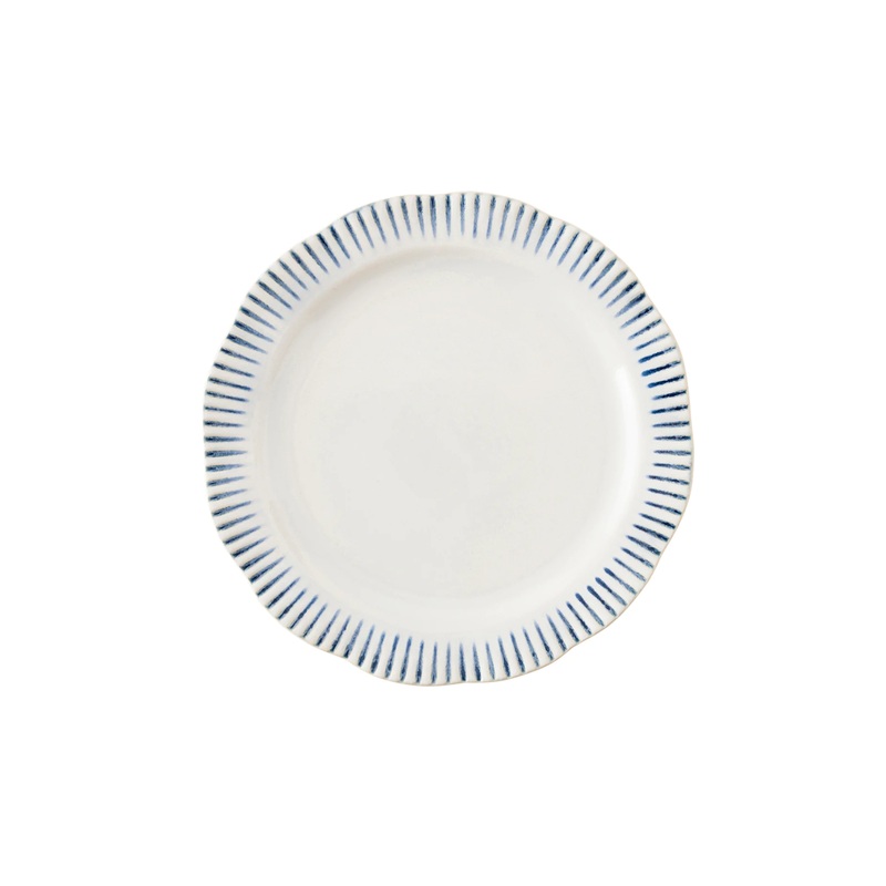 Juliska Sitio Stripe Indigo Dinner Plate