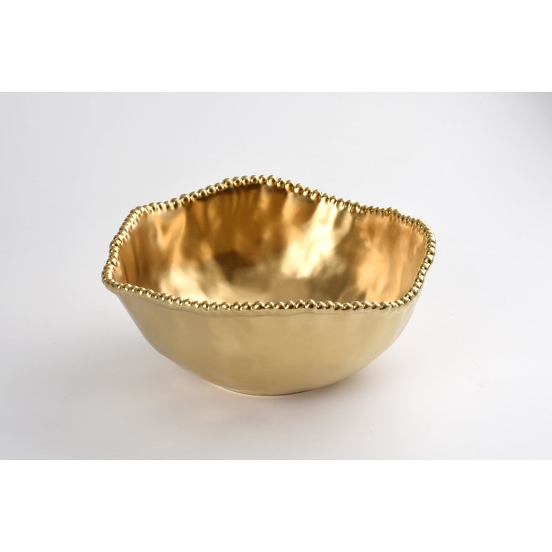 Pampa Bay Monte Carlo Salad Bowl, Matte Gold
