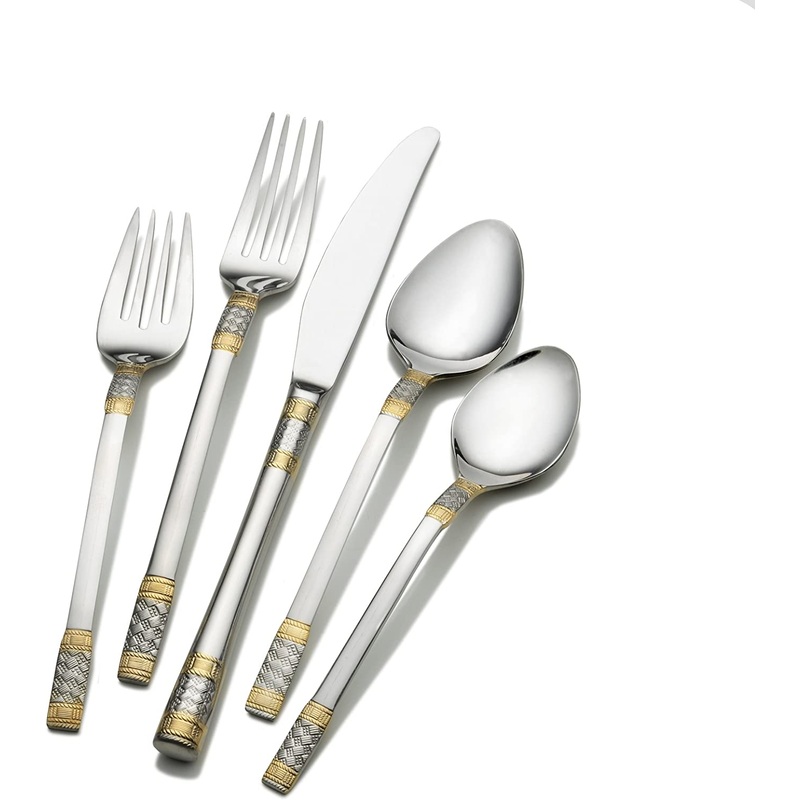 Prestige Wallace Corsica Gold-Accent Flatware, 65 Pc.