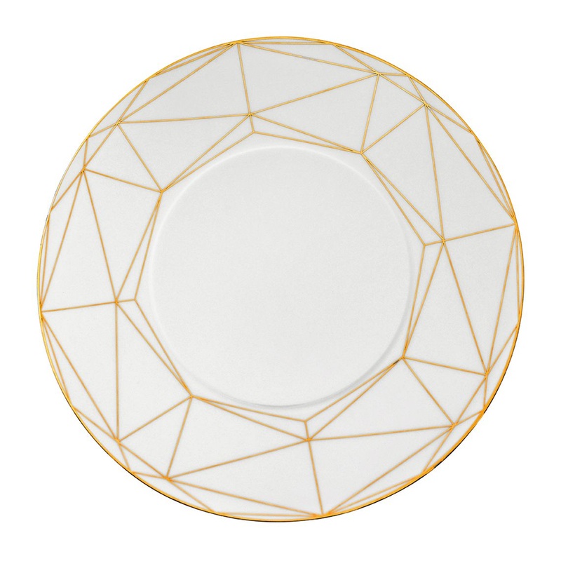 Prouna Gem Cut Gold Dinner Plate