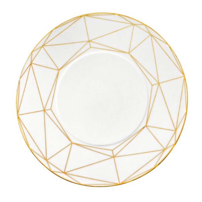 Prouna Gem Cut Gold Salad/Dessert Plate