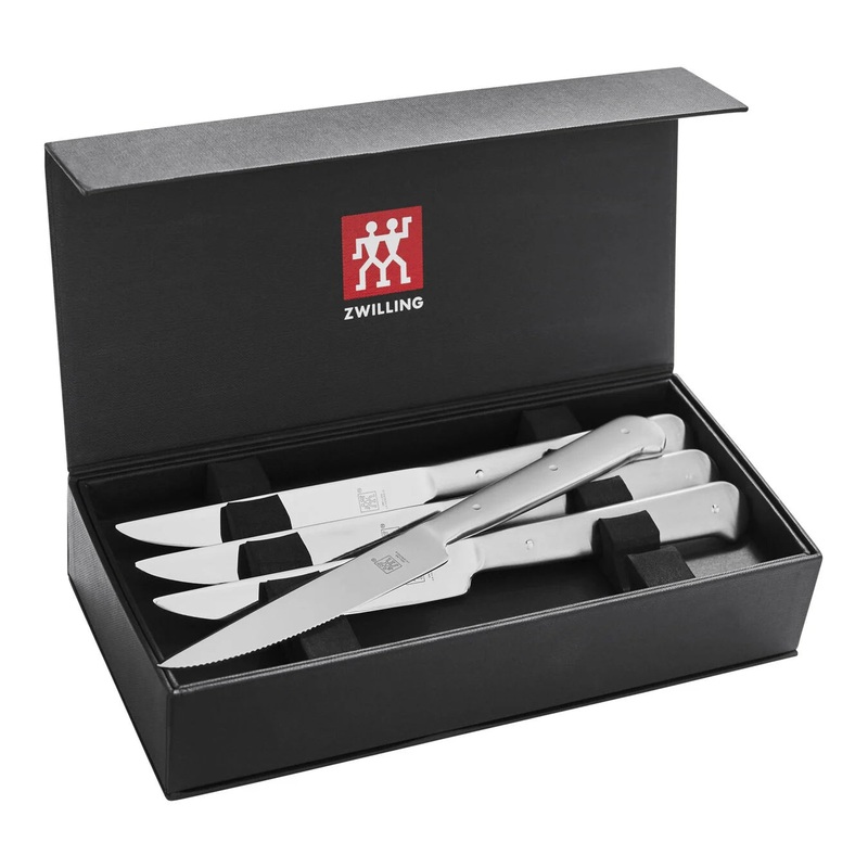 Zwilling Stainless Steel  Porterhouse Steak Knife Set of 8 with Black Presentation Box